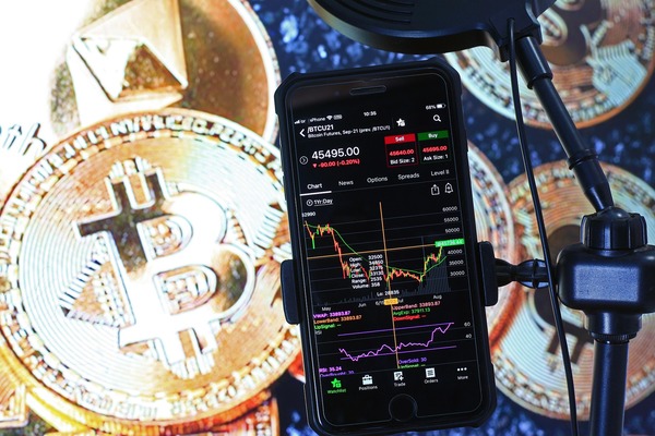 Bitcoin price chart and market trading data